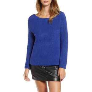 Leith women's Cozy Pullover Sweater In Royal Blue Size XXS $99